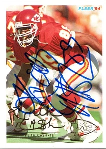 Keith Cash Signed 1994 Fleer Kansas City Chiefs #220 Autographed - Picture 1 of 2