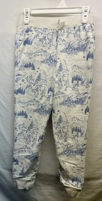 Pantalones de chándal Janie & Jack Disney Frozen Toile blancos azules talla 7 Foto 1 de 4