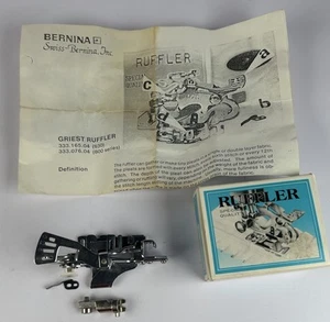 Vintage Bernina Griest Rüschen Nähmaschinenaufsatz Neu OVP Anleitung - Bild 1 von 6
