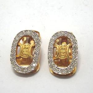 Authentic CELINE Macadam Earring metal [Used] - Picture 1 of 10