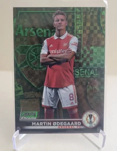 2022-23 STADIUM CLUB CHROME UEFA MARTIN ODEGAARD GREEN XFRACTOR #87 Ser #034/175 - Picture 1 of 2