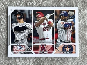 2023 Topps Series One #246 - Judge, Trout, Alvarez - A.L. Home Run Leaders - Picture 1 of 2