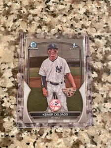 2023 Bowman Chrome 1st BCP-191 Keiner Delgado New York Yankees SSP - Picture 1 of 2