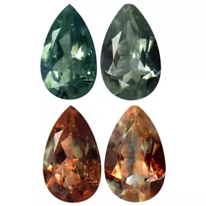 0.48 ct (2pcs) Extraordinary MATCHING PAIR Pear Shape (5 x 3 mm) Alexandrite - Picture 1 of 3