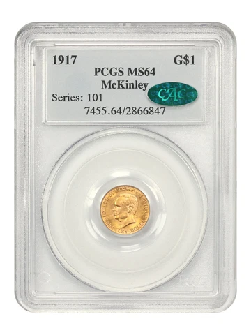 1917 McKinley G$1 PCGS/CAC MS64 Cover