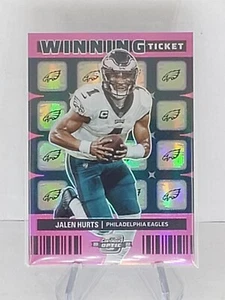JALEN HURTS 2022 Panini Contenders Optic Winning Ticket Pink Prizm SP /75 #WT-7 - Picture 1 of 4