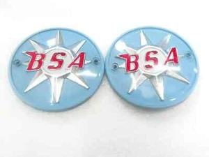 BSA Bantam Petrol /Fuel Tank Blue Silver Red Badges (Pair) - Bild 1 von 2