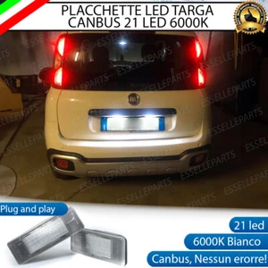 PLACCHETTE LED LUCI TARGA 21 LED SPECIFICHE FIAT PANDA CROSS 312 6000K BIANCO - Foto 1 di 5