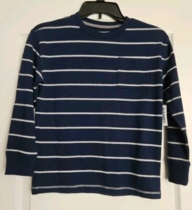 Old Navy Stretch Girls Boys Blue White Striped  Sweater Size M Age 8 NWT  - Picture 1 of 7