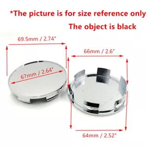 4pcs Black 64mm / 70mm Universal Car Wheel Centre Hub Cover Center ABS Rims Cap - Picture 1 of 5