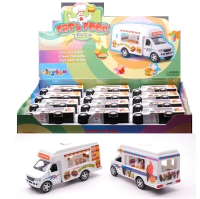 MODELLINO FURGONE STATICO KINSMART ICE CREAM/FAST FOOD TRUCK CM 12,5 - Immagine 1 di 4