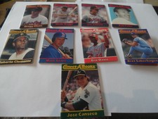Lot of 9 1990 Collect A Books Feller, Boggs, Clemente, Canseco