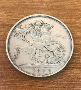 Great Britain 1893 SILVER Crown - Picture 1 of 2