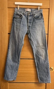 Van Claude Vintage Años 80 Vaqueros Azul Lavado Claro EUR44/30 Algodón Hecho en Italia - Imagen 1 de 17