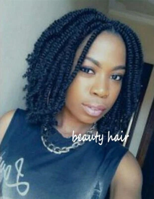 Pelucas trenzadas en caja pelucas trenzadas rizadas negras pelucas trenzadas afro con extremo rizado Foto 1 de 4