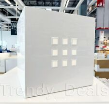 Ikea LEKMAN Storage Box White, Plastic 13x14 ½x13" Fits Kallax - NEW