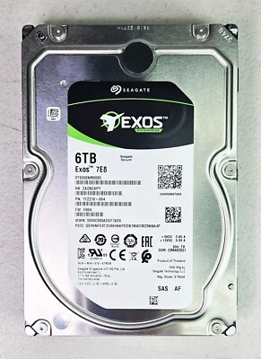 Seagate EXOS 7E8 6TB STR008 Internal Hard Drive 7200RPM 3.5" SAS - Image 1 of 2
