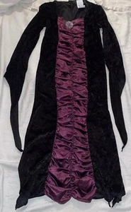 Girls  Costume Vampire Dress Black And Purple Size Small 6 - Picture 1 of 6