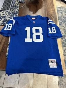 Youth Peyton Manning Indianapolis Colts 1998 Mitchell & Ness Jersey Blue XL - Picture 1 of 9