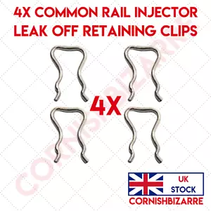 x4 INJECTOR LEAK OFF RETAINING CLIP PIPE CLIP FITS BOSCH COMMON RAIL 7701206568 - Picture 1 of 2