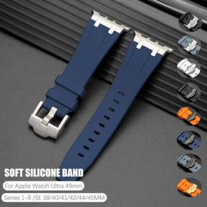For Apple Watch Ultra2&Ultra1 49mm Band 10 9 8 7 6 5 38-46MM Mod Silicone Strap - Picture 1 of 52
