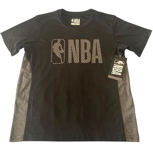 NBA Boys Black Gray Short Sleeve Performance Basketball T-Shirt Size 8 Small NEW - Picture 1 of 7