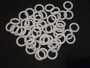 100 Roman Shade Sew On Rings White Plastic Cord Guide UV Stable Free Shipping - Picture 1 of 3