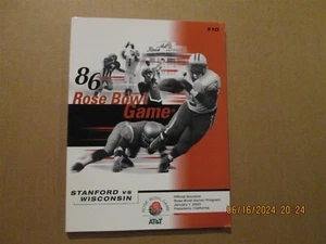 NCAA Stanford vs Wisconsin Vintage Circa 1986 Rose Bowl Game Football Program - Picture 1 of 3