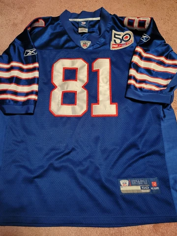 NFL Reebok Onfield Buffalo Bills Terrell Owens 50th Alt Football Jersey, Size 50 Cover