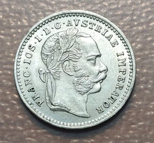AUSTRIA FRANZ JOSEPH I 10 KREUZER 1872 EBC+ - Bild 1 von 2