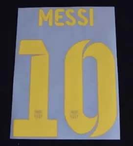 Official Barcelona Messi 10 2012/13/14 Football Name/Number Player Size Badge - Picture 1 of 1