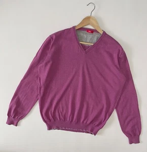 Maglione uomo Altea scollo a V cotone rosa e grigio taglia XL - Foto 1 di 14