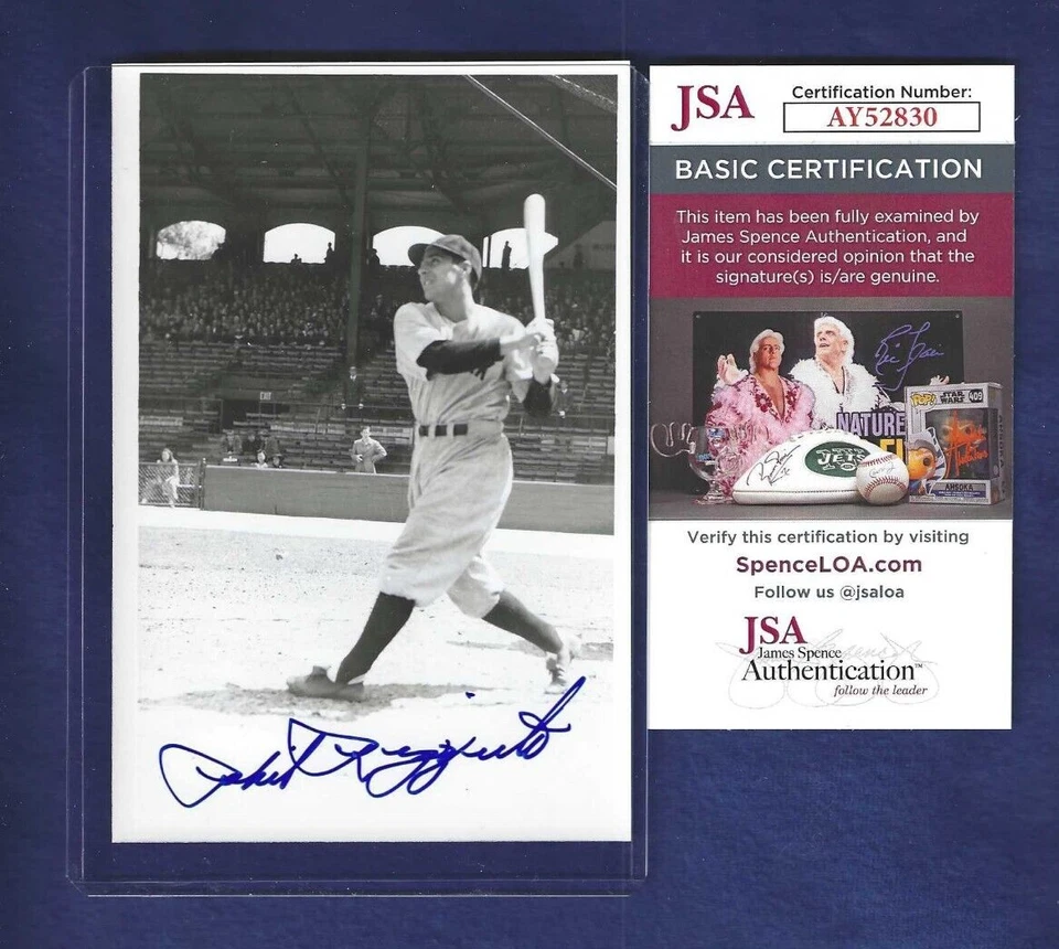 Phil Rizzuto New York Yankees Baseball Autographed Brace 4x6 Photo JSA COA - Image 1 of 1