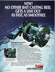 Nuevo anuncio impreso de carrete de pesca Heddon Mark 3200 1974 #0505 - Imagen 1 de 2