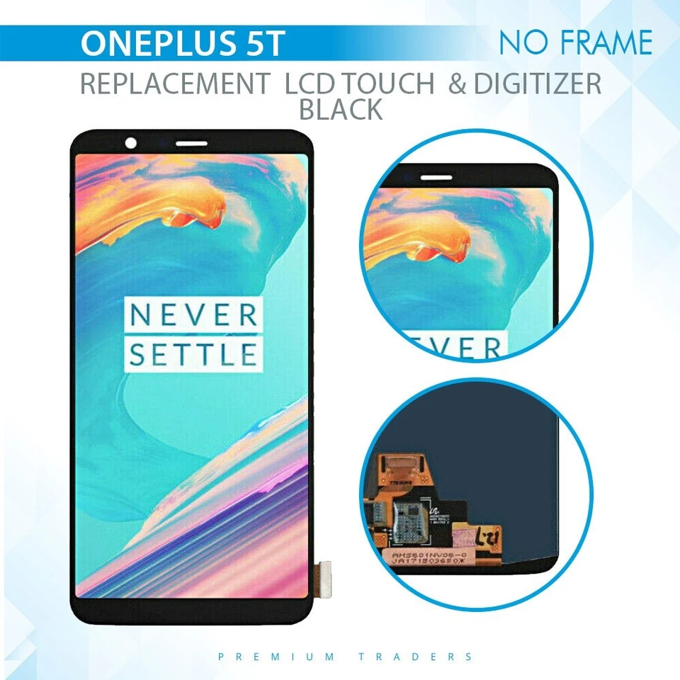 New In-Cell OLED Touch Screen Digitizer Display Assembly For OnePlus 5T Black UK - Image 1 of 3