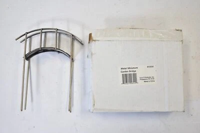G & F Products Mini Miniature Fairy Garden Metal Bridge Rustic Decoration 10030 - Image 1 of 4