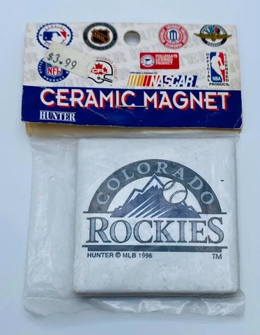 1996 Colorado Rockies CERAMIC REFRIGERATOR TILE MAGNET 2"X2" Pro MLB BASEBALL Cover
