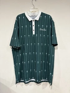 Bogey Boys Polo Shirt Mens 2XL Green White Striped Performance Golf Macklemore - Picture 1 of 6