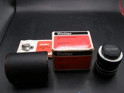 Juego de tubos de extensión automática Vivitar AT-5 para cámaras Minolta con caja y estuche Foto 1 de 4