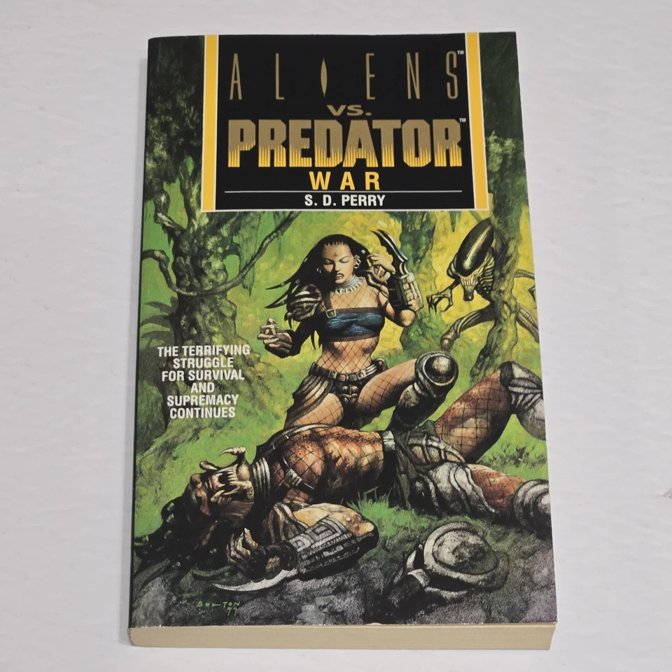 Aliens Vs. Predator War By S.D. Perry First Edition Paperback Dark Horse Bantam  - Image 1 of 4