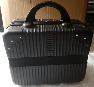 small Hard Shell Black Travel Carry Case Organizer Bag Luggage Box 11 x 9 x 6" - Picture 1 of 9