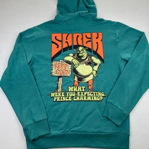 NWT Shrek "BEWARE OGRE" Double-Sided Hoodie Hooded Sweatshirt Fleece Mens M - Picture 1 of 6