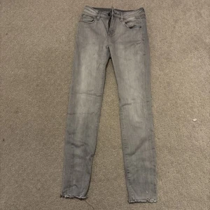 DL1961 girls 8 Chloe raw hem gray Low rise stretch skinny denim jeans - Picture 1 of 9