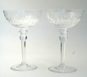 Lot of 2 - GALLIA BY ROGASKA - Crystal Champagne Glass - 7'' Tall - Cut Crystal - Picture 1 of 3