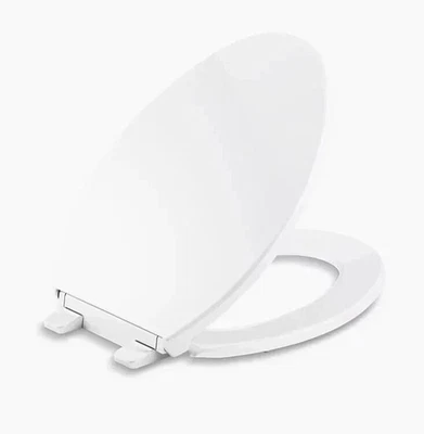 Kohler Elongated Toilet Seat 18 5/8" x 14 3/16" White REC35819-A-0 - Image 1 of 4