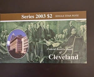 2003 $2* FRN Cleveland Star Note Serial Number D00006100* - Picture 1 of 3