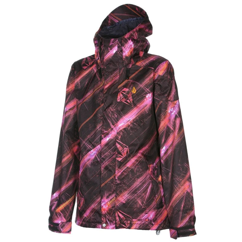 Volcom Cremini Shell Snowboard Jacket Women's Small Absent Stripe ABS - Image 1 of 1