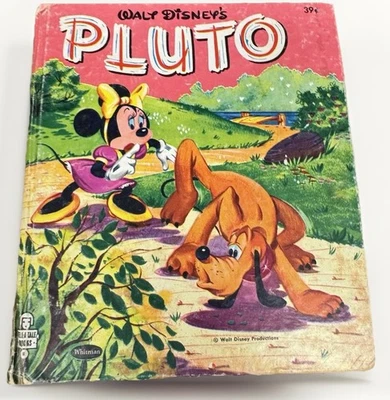 VTG 1957 Walt Disney's Pluto Hardcover Children’s Book, Revena & Tony Strobl - Image 1 of 4
