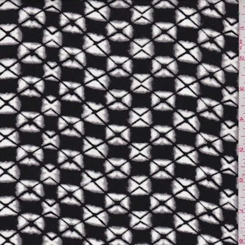 Tela de georgette de crepé Ikat diamante negro/gris Foto 1 de 1