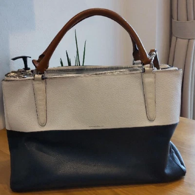 Coach Navy and Chalk Borough Triple Compartment Satchel Zip Closure - Image 1 of 4